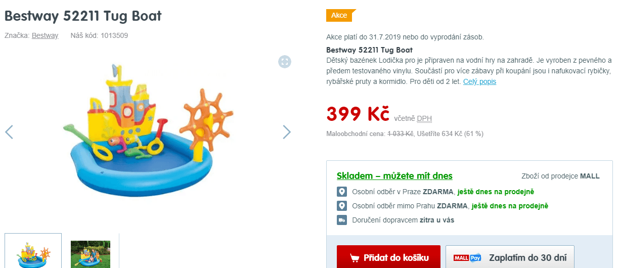 Bazének na hraní Bestway 52211