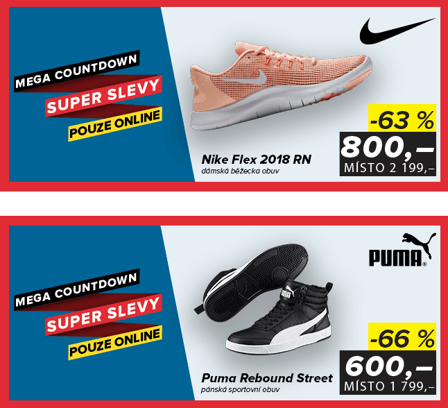Boty Nike, Puma a Adidas