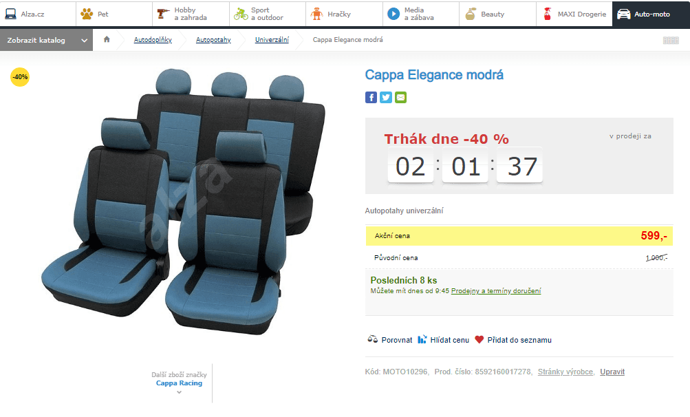 Autopotahy univerzální Cappa Elegance