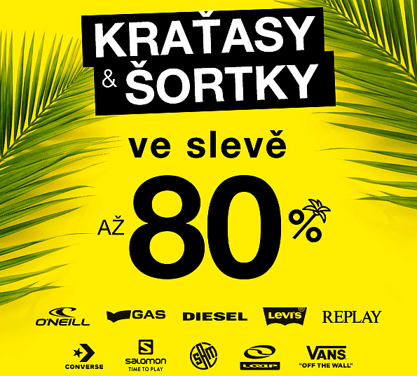 Slevy 80% na kraťasy a šortky