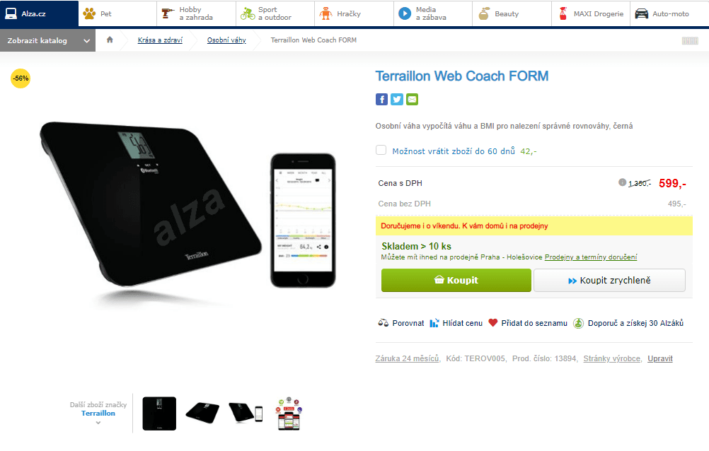 Osobní váha Terraillon Web Coach