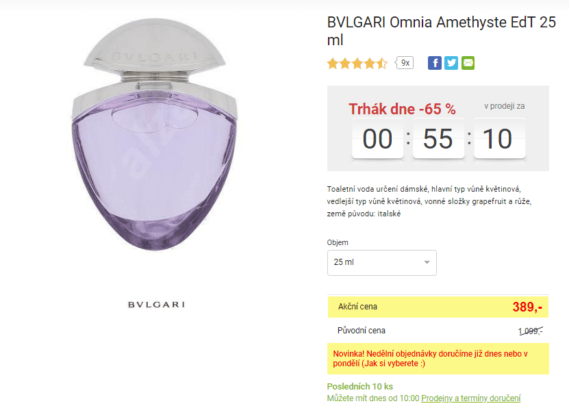 Dámský parfém BVLGARI Omnia Amethyste 25 ml