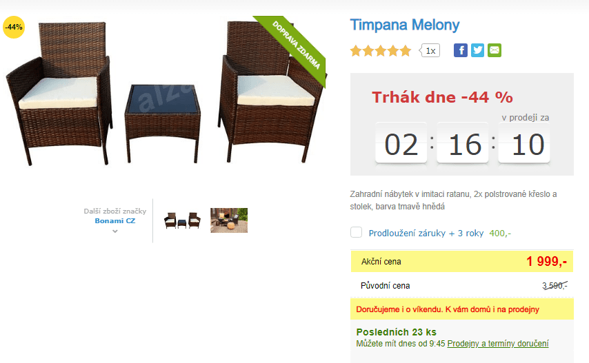 Set zahradního nábytku Timpana Melony