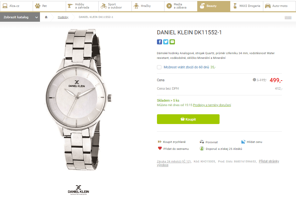 Dámské hodinky Daniel Klein DK11552-1