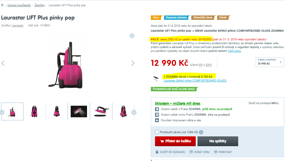 Parní generátor Laurastar LIFT Plus