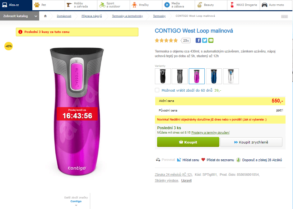 Termoska Contigo West Loop 430ml