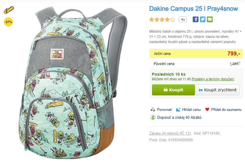 Batoh Dakine campus Pray4snow 25l