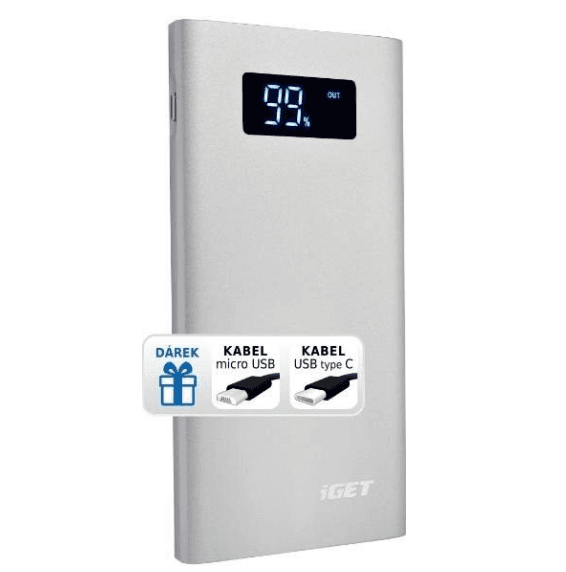 Powerbanka iGET Power B, 7000mAh, 2x USB