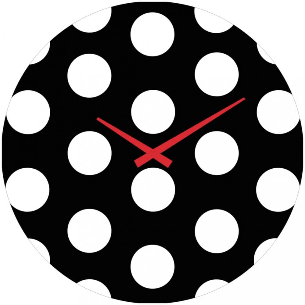 Skleněné designové hodiny, 30 cm