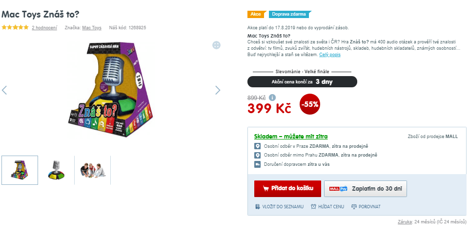 Hra Mac Toys Znáš to?
