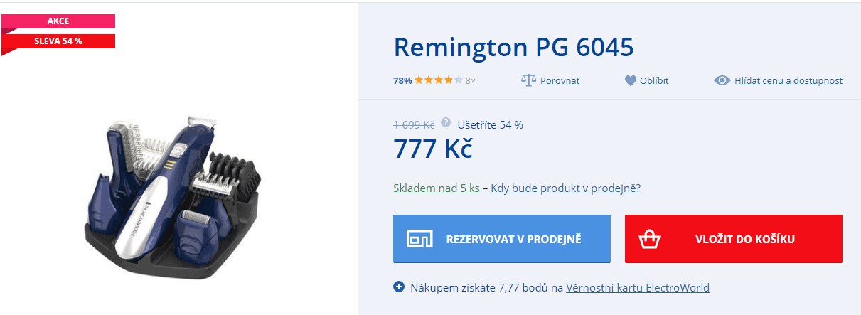 Střihač vlasů, vousů a chloupků Remington 