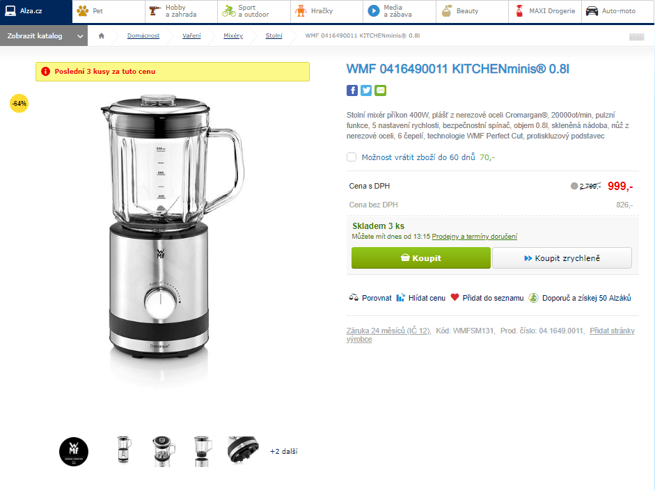Stolní mixér WMF KITCHENminis® 0,8 l