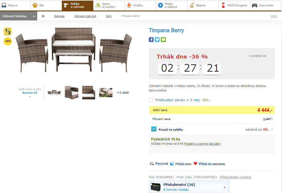 Set zahradního nábytku Timpana Berry