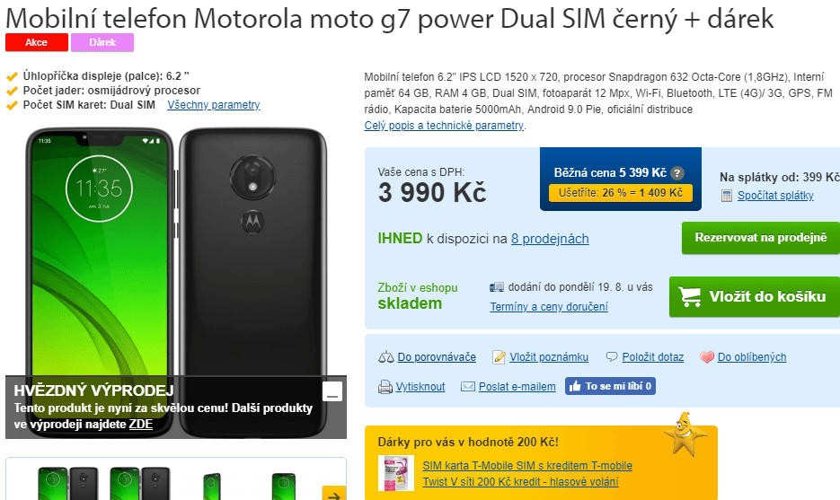 Motorola, 8x 1,8GHz, 4GB RAM, 6,2", LTE