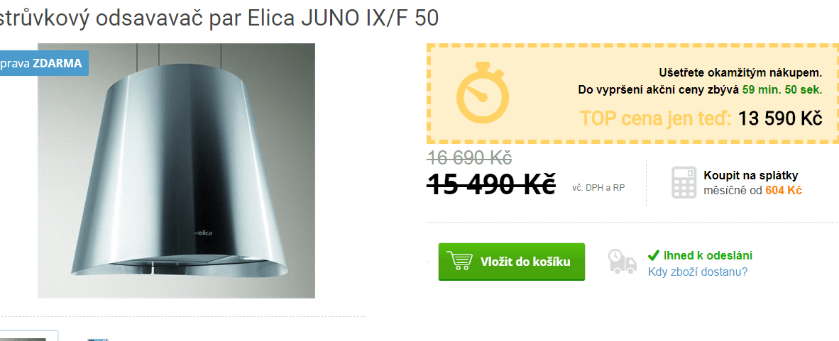 Ostrůvkový odsavač par ELICA JUNO