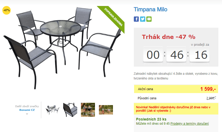 Zahradní nábytek Timpana Milo