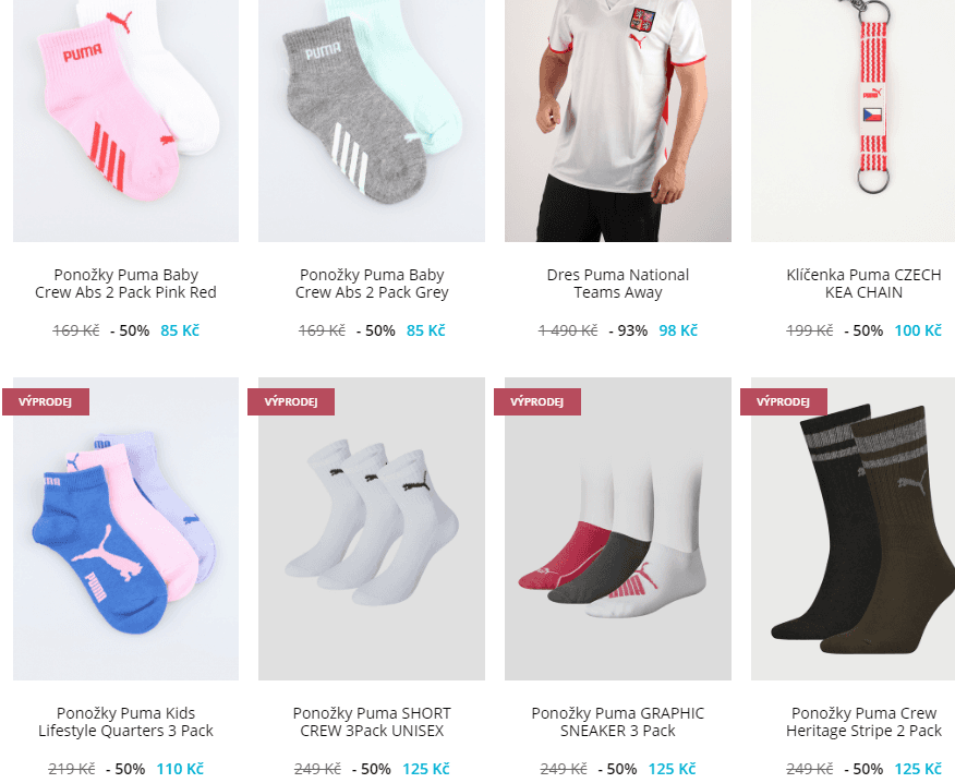 Sleva 50% na značku Puma