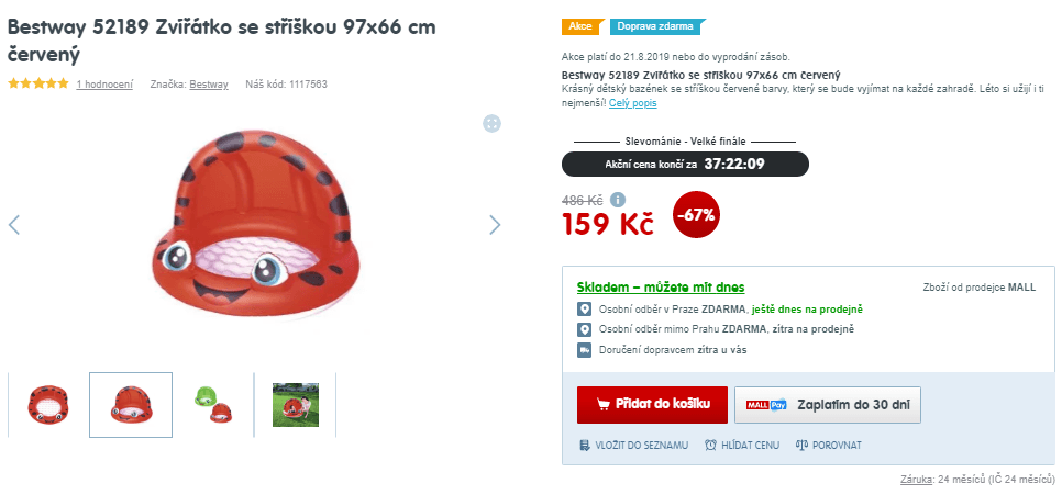 Bazének se stříškou Bestway 52189