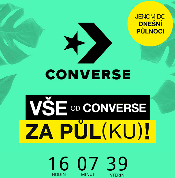 Sleva 50% na značku Converse