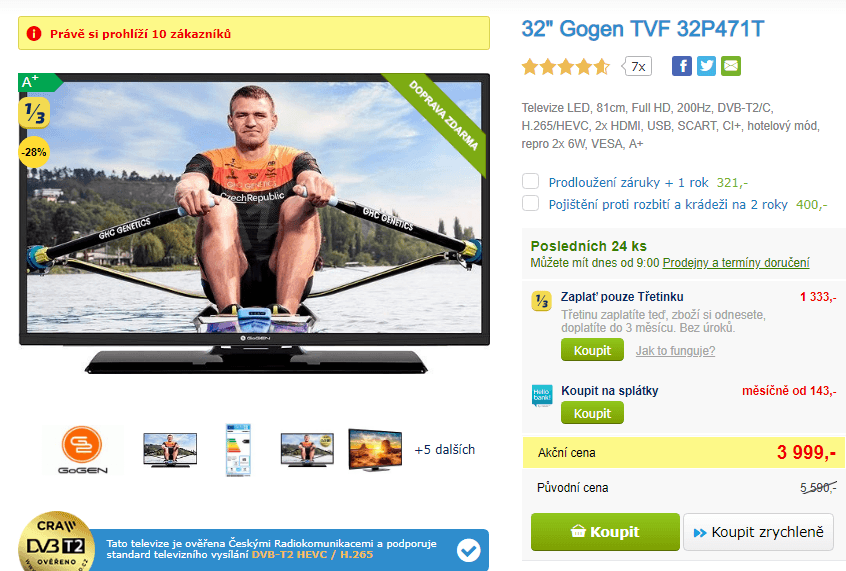 Full HD LED TV, T2, 81cm, Gogen