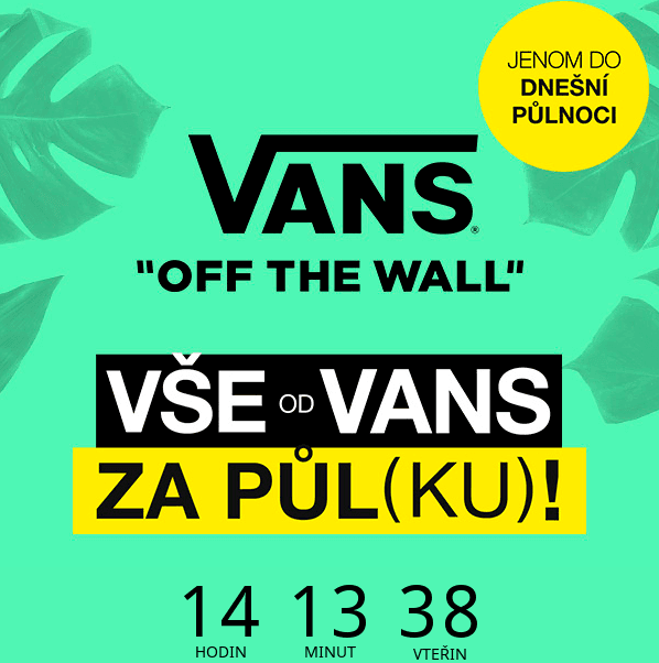 Sleva 50% na značku VANS