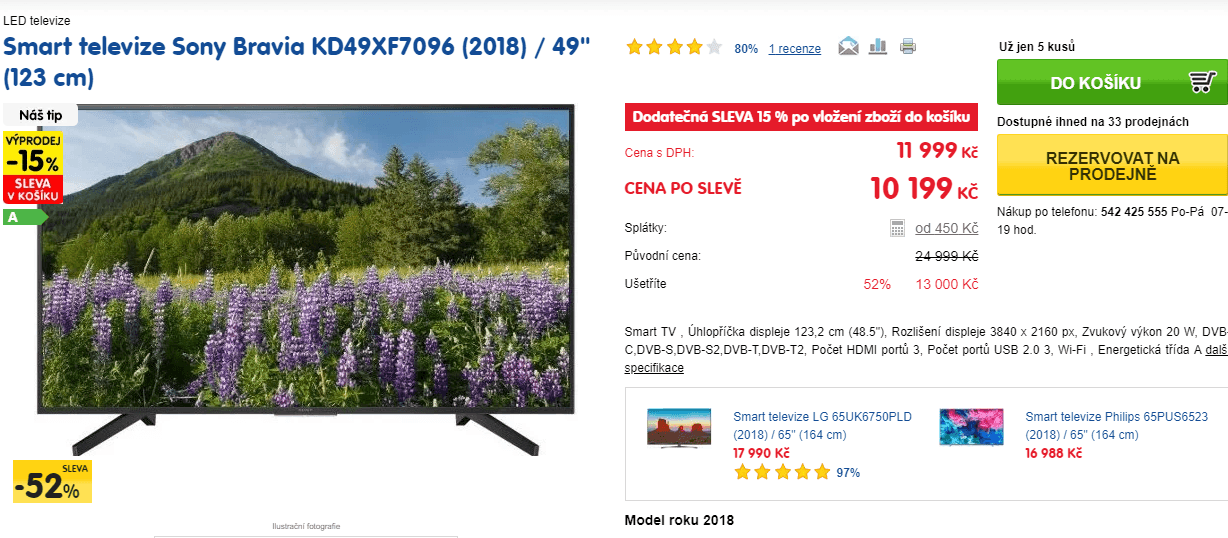 Ultra HD Smart TV, HDR, 123cm, SONY