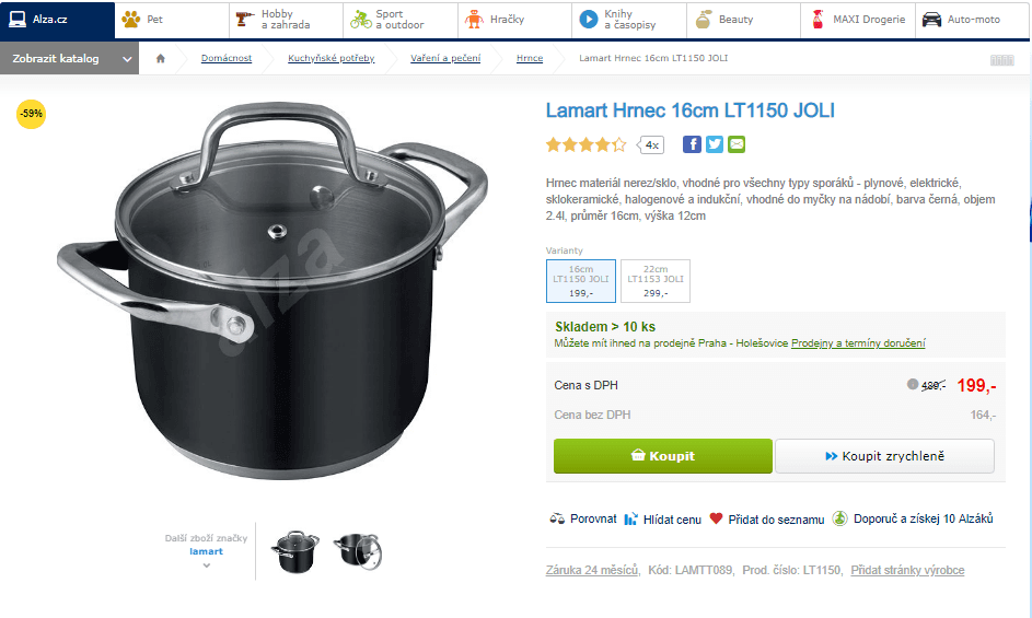 Hrnec Lamart 16 cm LT1150