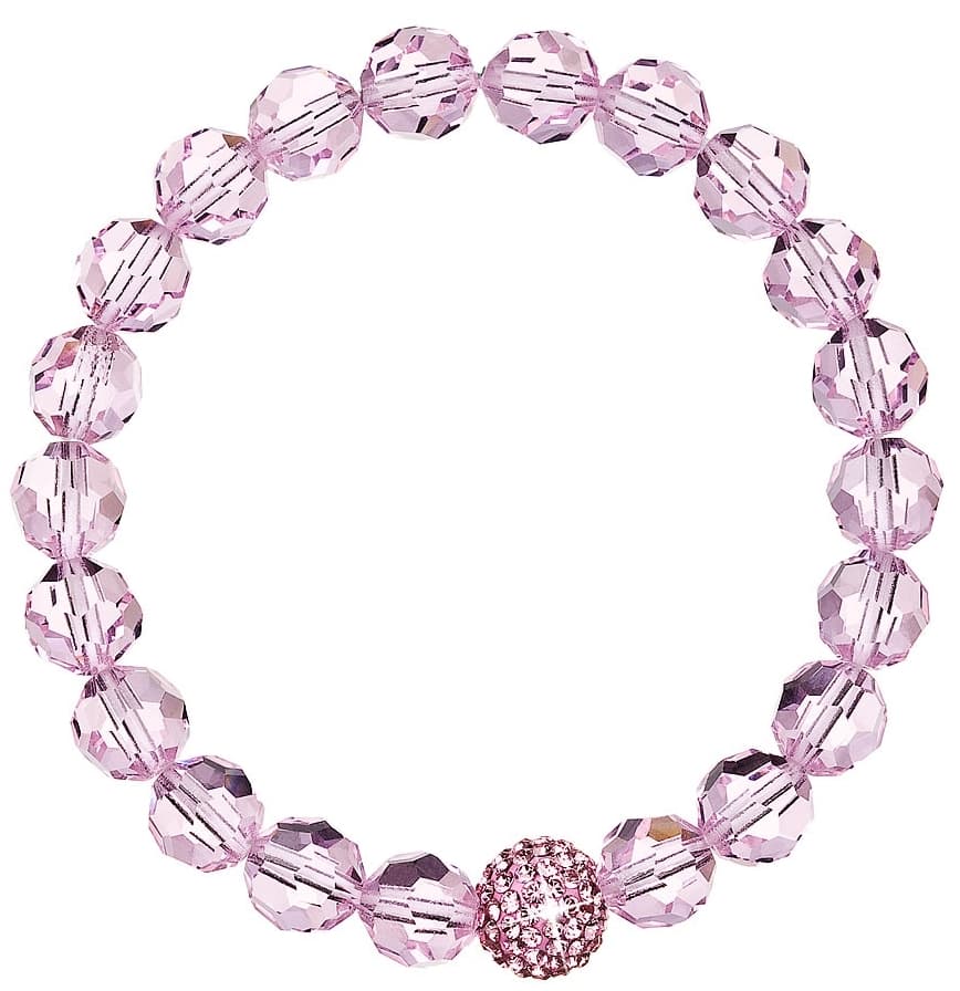 Náramek s krystaly růžový 733066.3