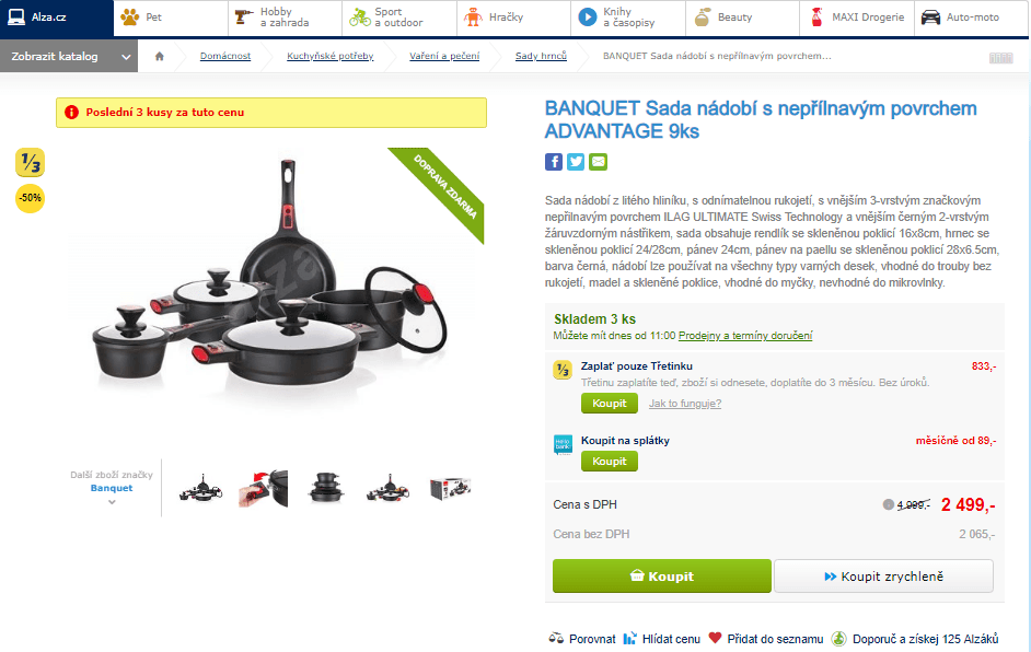 Sada nádobí Banquet Advantage 9ks