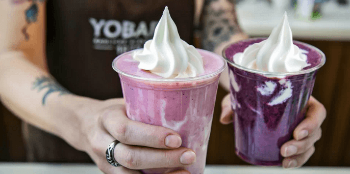 Ovocný koktejl s frozen yogurtem podle výběru