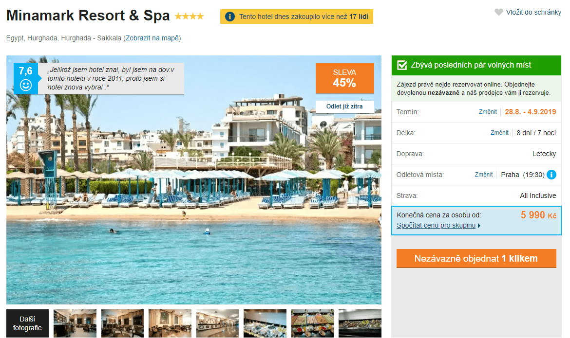 Egypt, Hurghada /✈ Pha/ AI / 4⭐/ 8 dní