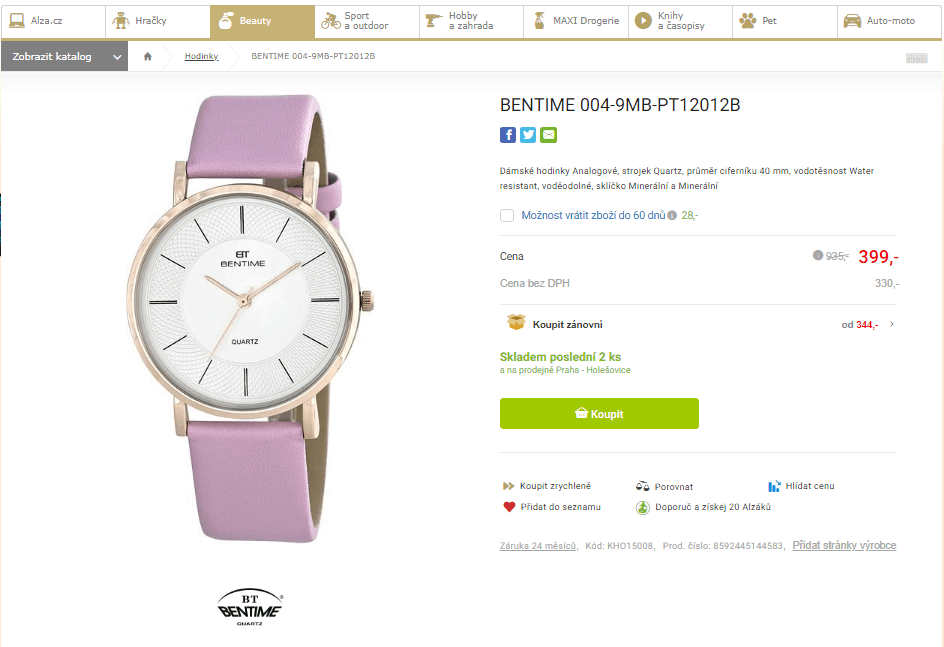 Dámské hodinky Bentime 004-9MB-PT12012B