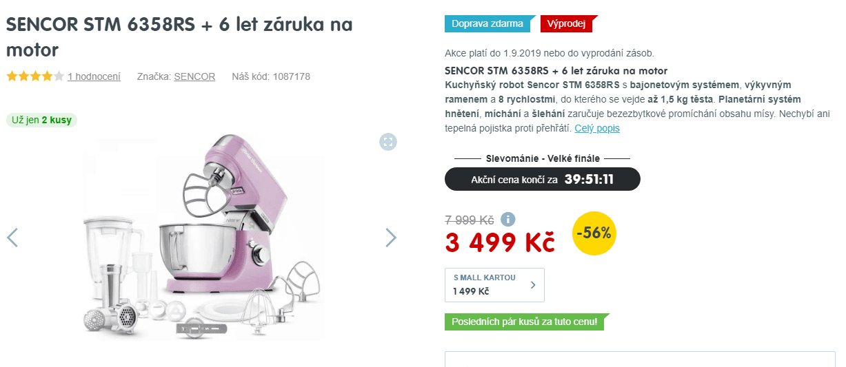 Kuchyňský robot Sencor STM 6358RS