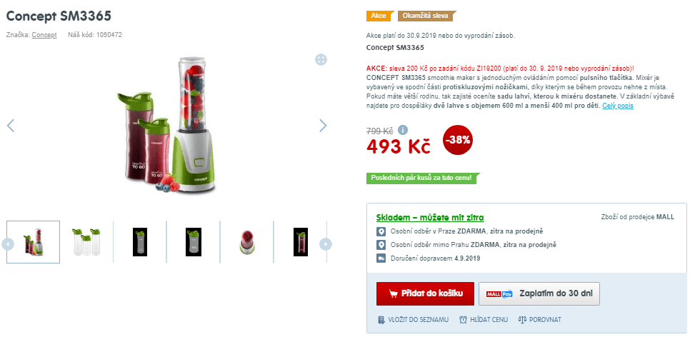 Smoothie mixér Concept SM3365