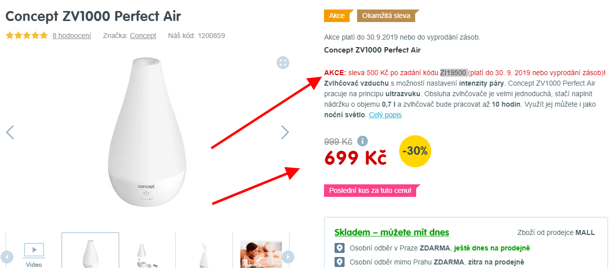 zvlhčovač vzduchu Concept Perfect Air 