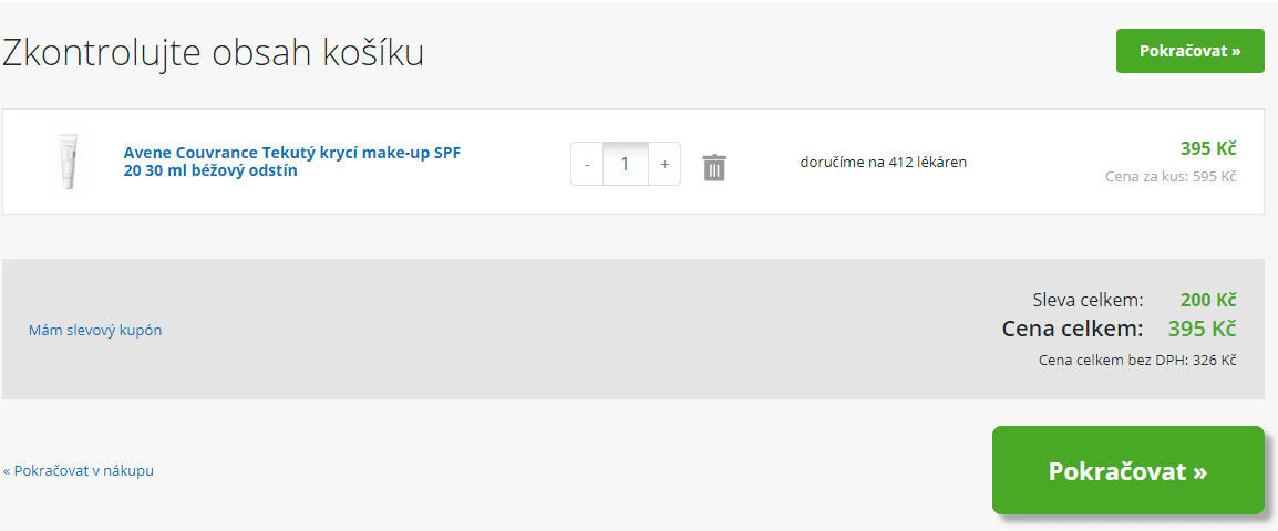 Dr.Max - sleva 200 Kč na značku Avéne