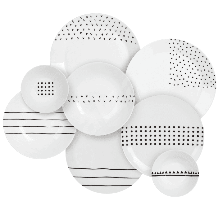 Jídelní sada by inspira Grafico, 16ks