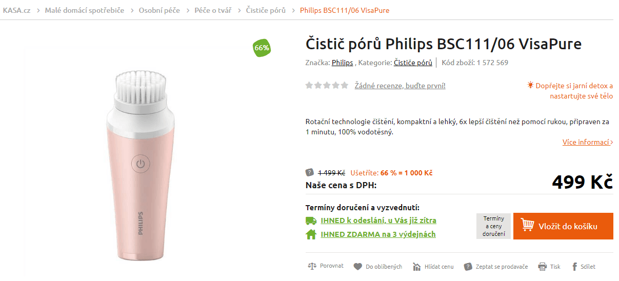 Čisticí kartáček Philips BSC111/06