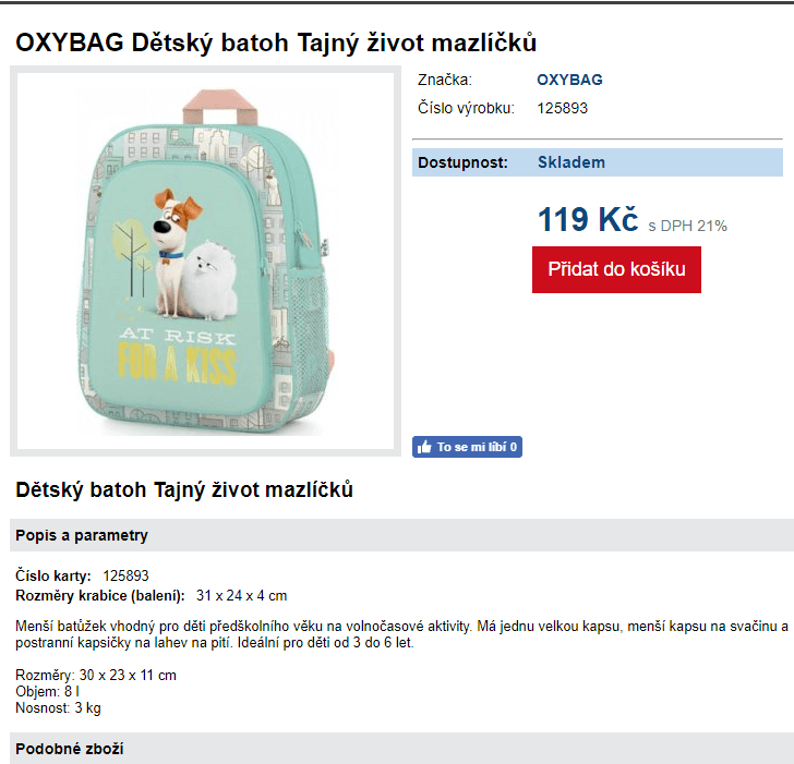 Baťůžek pro předškoláky Pets