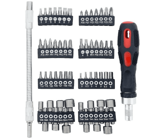 Sada ráčnového šroubováku + bity