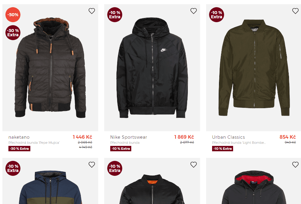 Sleva až 30% na přechodové bundy