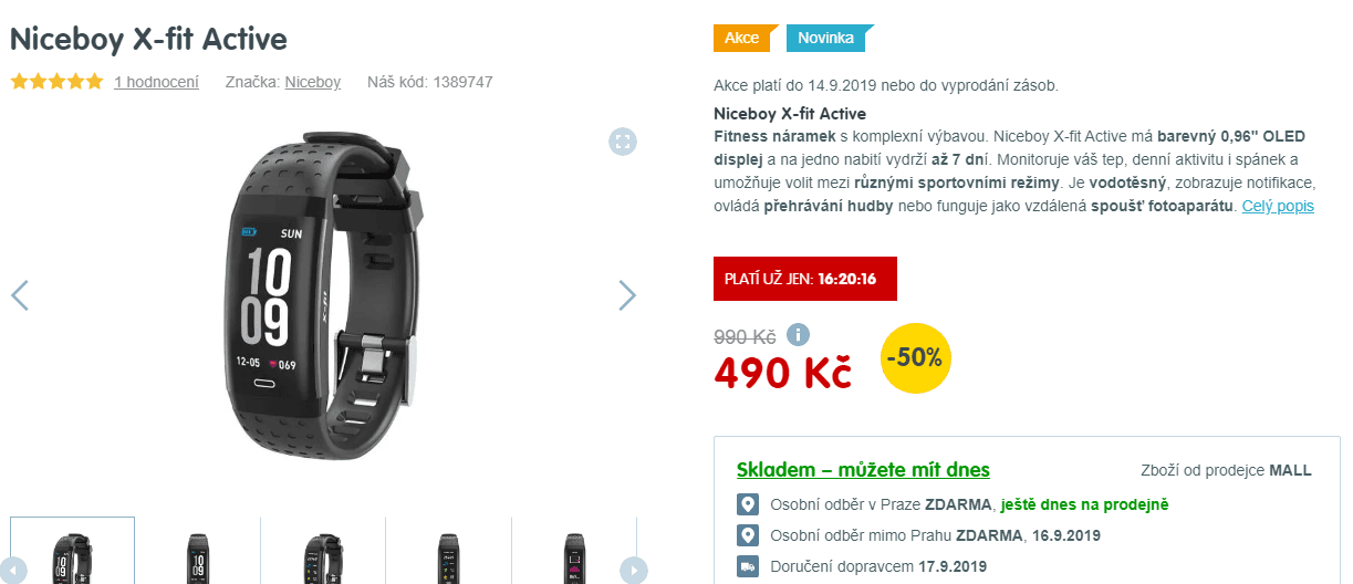 Fitness náramek Niceboy X-Fit Active