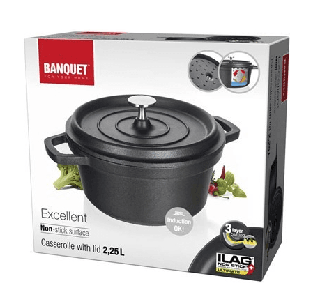 Kastrol s poklicí Banquet, 20x10 cm, trouba