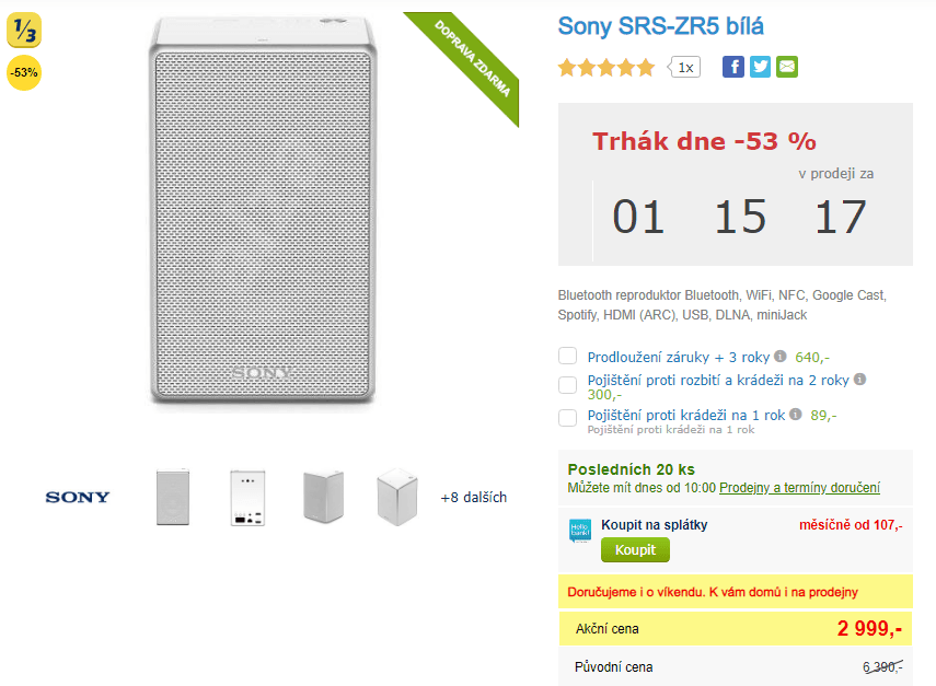 BT reproduktor SONY, technologie