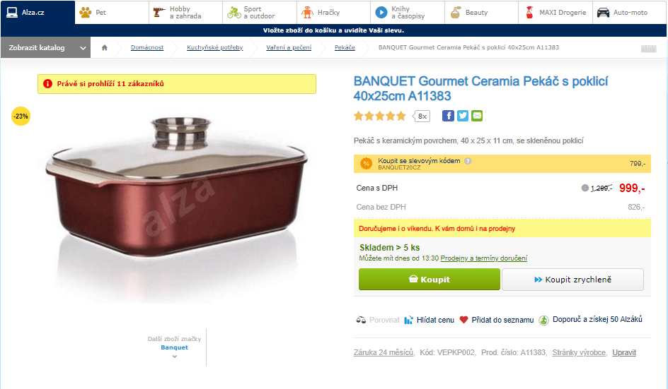 Pekáč s poklicí Banquet 40x25cm