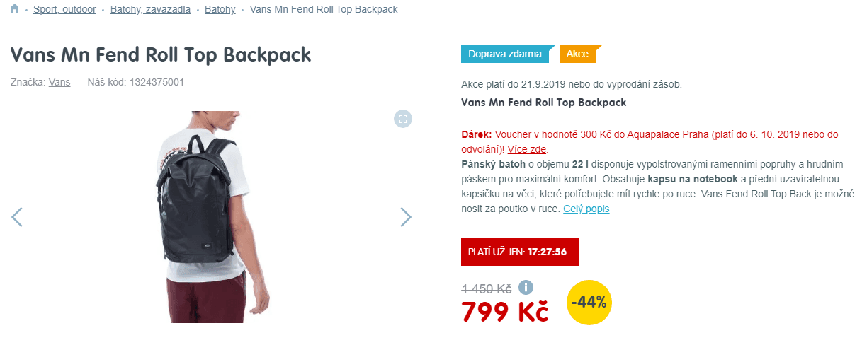 Batoh do školy i města VANS, 21 litrů