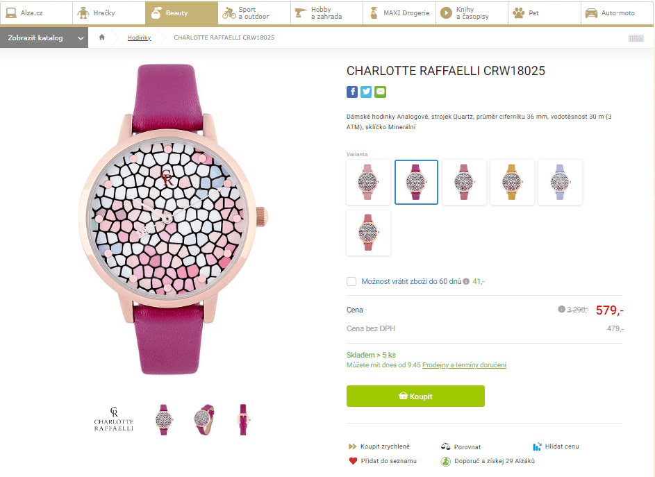 Dámské hodinky Charlotte Raffaelli