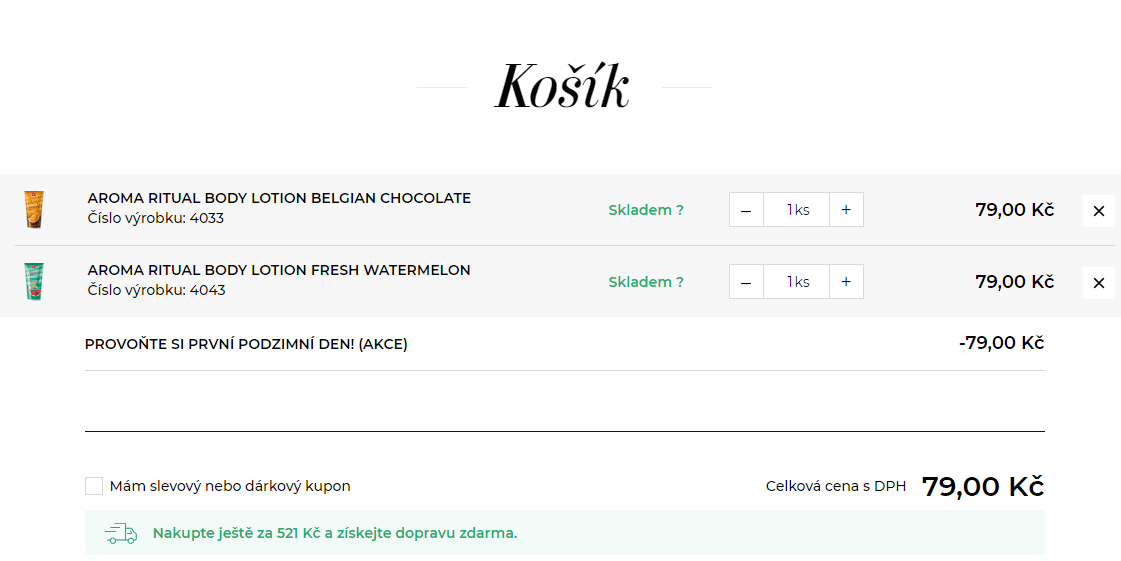 Aroma Ritual - akce 1+1 zdarma