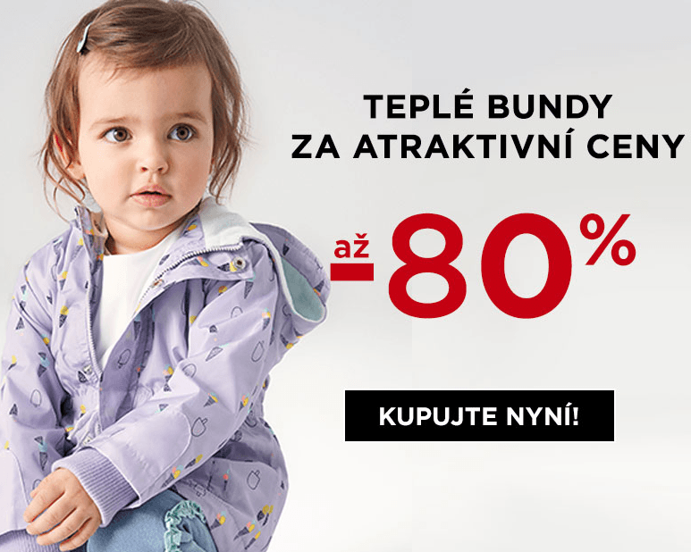 Sleva až 80% na dětské teplé bundy