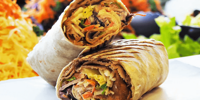 Kebab v pita chlebu pro jednoho 